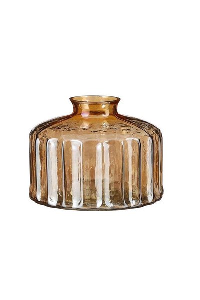 Plastona Γυάλινο Βάζο Τάμι 02.1122550 13x12εκ. Μέλι
