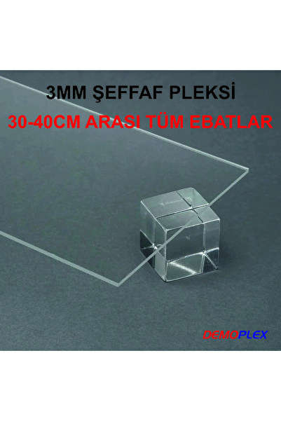 Demoplex Reklam Pleksi Market 3MM ŞEFFAF PLEKSİ (30-40CM ARASI EBATLAR) | 3MM...