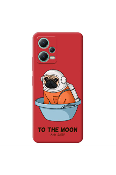 Other Xiaomi Redmi Note 12 Pro 5G To the moon Red Colored Silicone TPU Θήκη