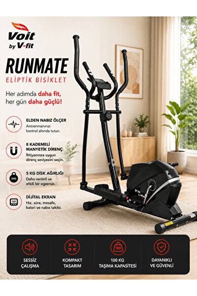 Voit V-Fit By Runmate Selesiz Manyetik Eliptik Bisiklet | Sessiz Çalışan, Eld...