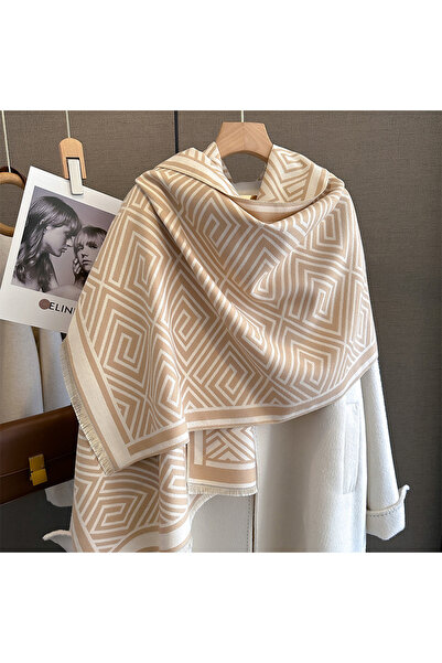 choice2 khaki 2023 New Women's Scarf Luxury Design Double sided Cashmere Feel...