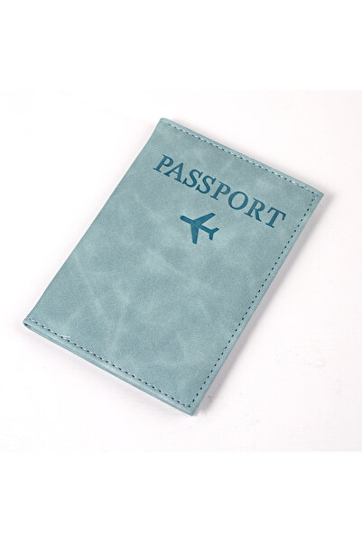 Choice3 SkyBlue Airplane Passport Cover Case for Women Men Travel Passport Ca...