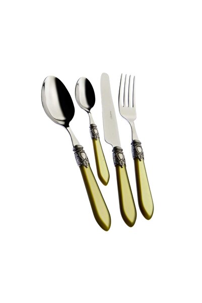 CASA BUGATTI Set de 24 de piese de tacâmuri, - Oxford Old-silver, verde certosa