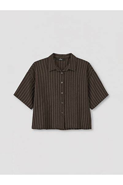 LC Waikiki Peak New Season Striped Oversize Women's Shirt