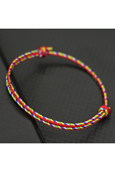 Choice1 Red Handwoven Ethnic Colorful Rope Bracelet Unisex Easy Knot Sliding ...