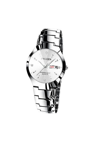 Choice7 man-silver-white BINBOND Luxury Quartz Watches For Couple Luminous Wa...