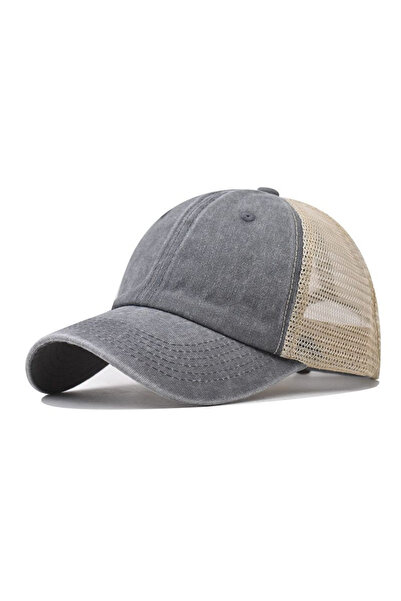 Choice GRAY Spring and summer mesh hats for men and women, thin, breathable, ...