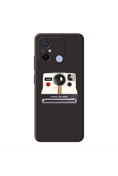 Other Xiaomi Redmi 12C Polaroid land camera Black Colored Silicone TPU Θήκη