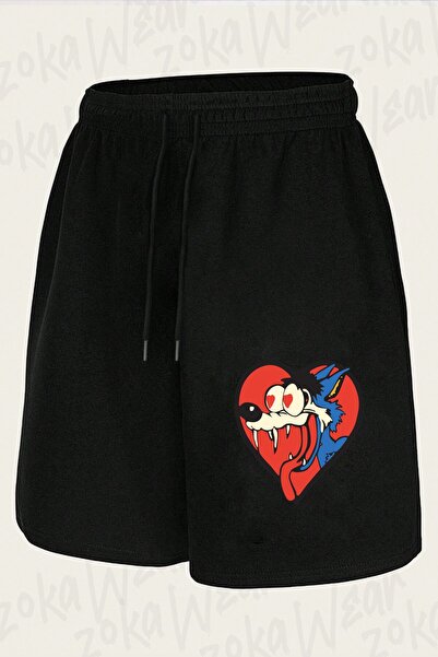 ZOKAWEAR Унисекс шорти с принт  "The Jesus Lizard " и винтидж дизайн  "Lovest...