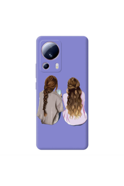 Other Xiaomi Mi 13 Lite Friends Purple Colored Silicone TPU Θήκη