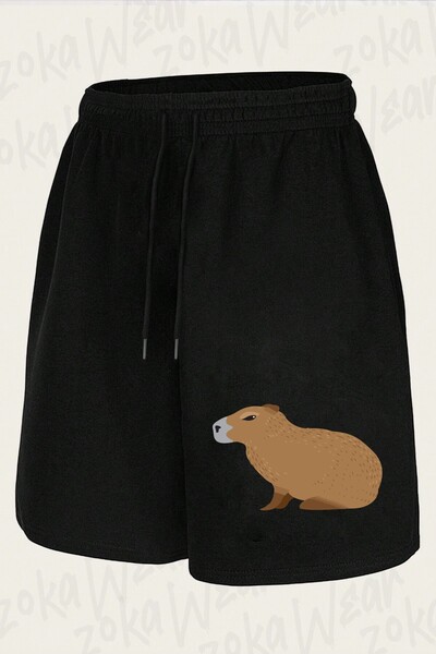 ZOKAWEAR Unisex Capybara V3 Design Printed Shorts
