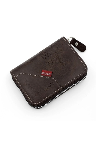 Choice1 Dbrown Vintage Style Compact PU Leather Wallet - Multiple Card Slots,...