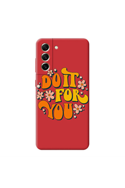Other Samsung S21 FE Do it For You Red Colored Silicone TPU Θήκη