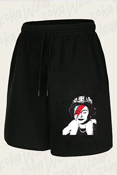 ZOKAWEAR Unisex Banksy Uk England God Design Printed Shorts