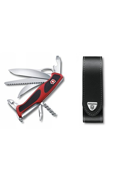 OEM Set briceag multifunctional/teaca, Victorinox Delemont RangerGrip, Negru/...