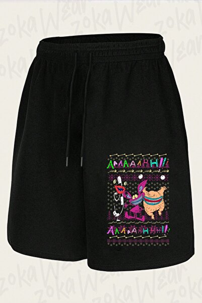 ZOKAWEAR Unisex Aaahh!!! Real Monsters Design Printed Shorts
