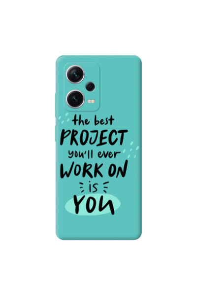Other Xiaomi Poco X5 The Best Project Turquoise Colored Silicone TPU Θήκη
