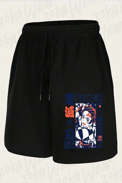 ZOKAWEAR شورت مطبوع بتصميم Demon Slayer Kimetsu No Yaiba من Rage Tanjiro Kama...