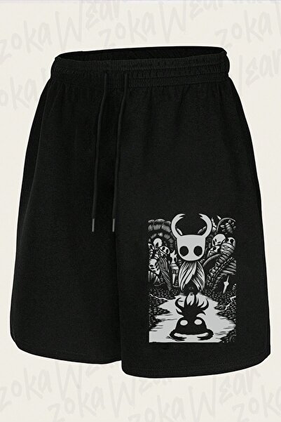 ZOKAWEAR Unisex šorts sa šupljim dizajnom i grafikom "Ghost Knight"