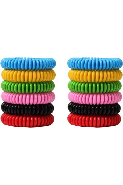 Arabest 12-Piece Mosquito Bracelets,Plant-Based Repellent,Waterproof,Sweat Re...