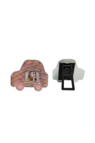 sanalbayim Pembe Arabalı Bebek Magnet Çerçevesi