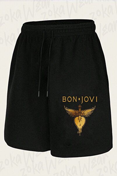 ZOKAWEAR Unisex Hits Bon Jovi Design Printed Shorts