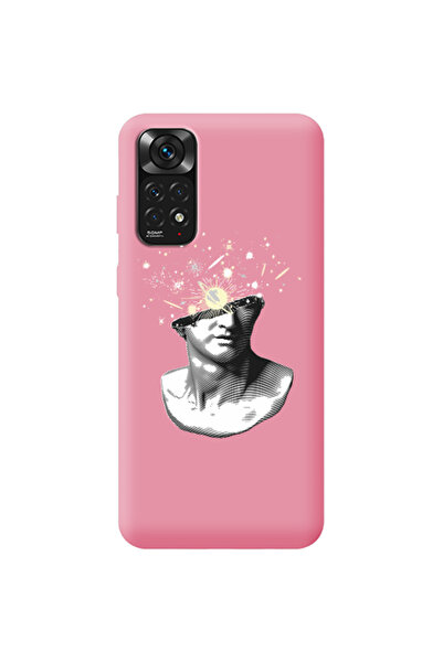 Other Xiaomi Redmi Note 11 4G Space Statue Pink Colored Silicone TPU Θήκη