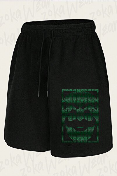 ZOKAWEAR شورت مطبوع بتصميم Mr Robot Fsociety Binary للجنسين