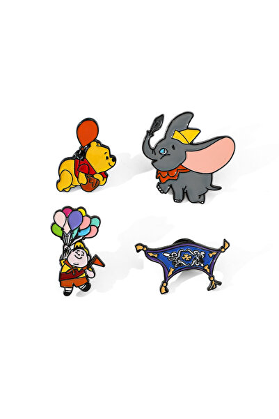 Choice 4 Pcs 4 Pcs Anime Brooch Fashion Cartoon Creative Piglet Pooh Enamel P...