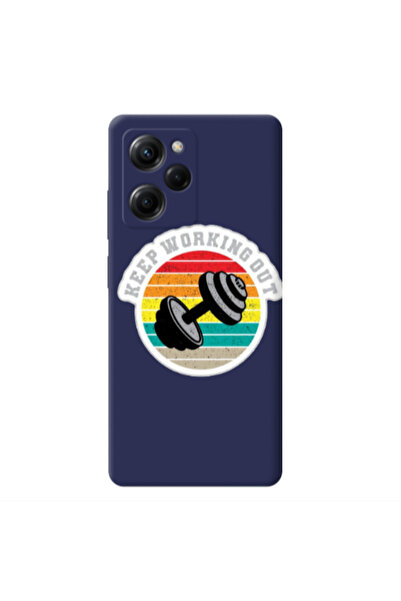 Other Xiaomi Poco X5 Pro Keep working out Dark blue Colored Silicone TPU Θήκη