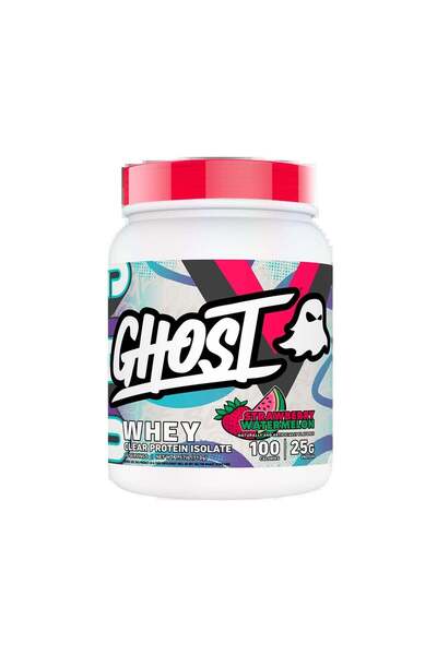 Ghost بروتين مصل اللبن المعزول بنكهة الفراولة والبطيخ، 25 جرام بروتين