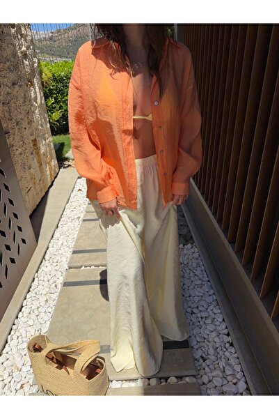 BB Bensu Buyruk Elastic Waist Modal Pants Yellow