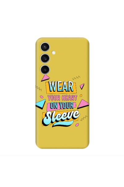 Other Samsung S24 Plus Wear Your Heart Yellow Colored Silicone TPU Θήκη