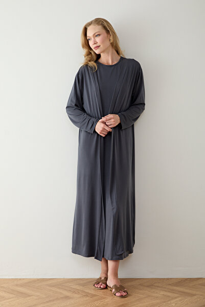 Melike Tatar Elbise Abaya Takım 68-6315