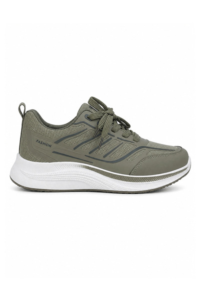 FASHION Men's Black Casual Walking Running Sneakers - Lightweight Breathable ...