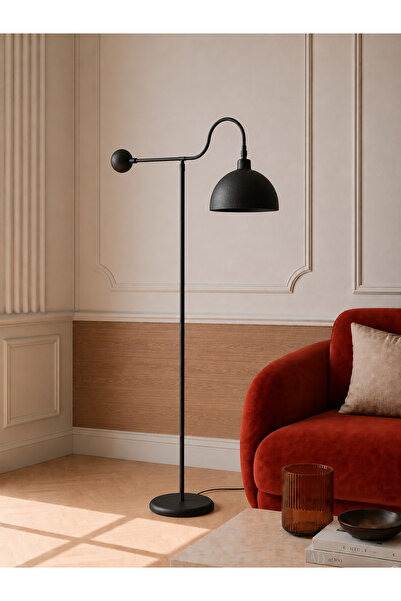 avizade ARVENA Siyah Metal Lambader – Modern Minimalist Dekoratif Ayaklı Lamb...