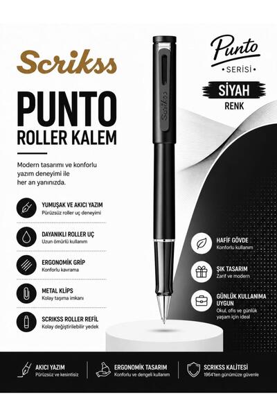 Scrikss Punto Roller Kalem Siyah