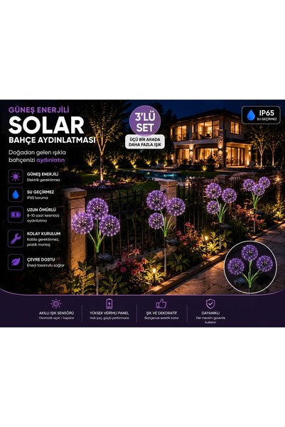 Zigver Bahçe ışık aydınlatma solar