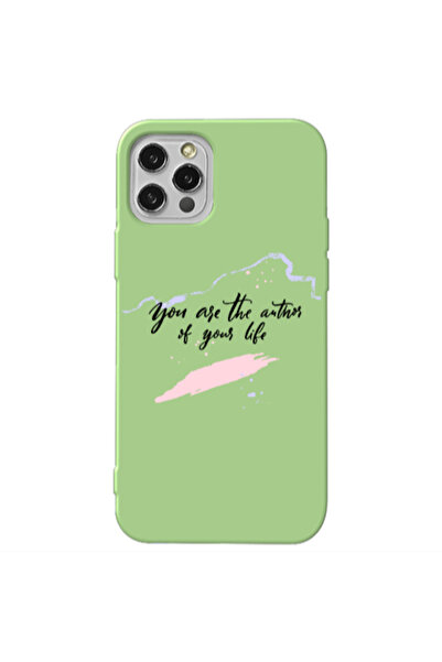 Other Apple iPhone 12 Pro You are the authors Light Green Colored Silicone TP...