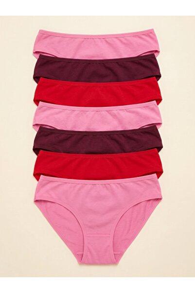MyBen Women's 7-Piece Bikini Panties Set - Multi-Color