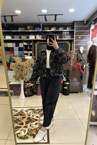 HÜMEYRA BUTİK Cuff Elastic Button Parachute Detailed Trousers