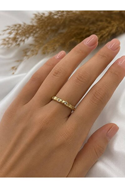 XUPING JEWELRY 14K Kuyumcu Model Taş Detaylı Xupıng Çelik Yüzük