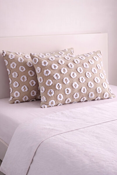 LADYNİL Set of 2 Pompom Patterned Pillowcases 100% Cotton |   50X70Cm |   Sui...