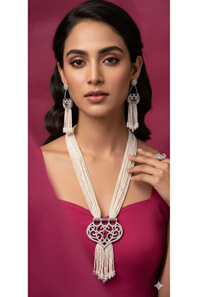 Generic Snow White Pearl Gradient Necklace - a Royal and Enchanting Look