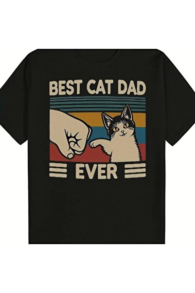 STITCHLY Men'S Graphic Tee Featuring 'Best Dad' - Fun Short-Sleeve Shirt Summ...