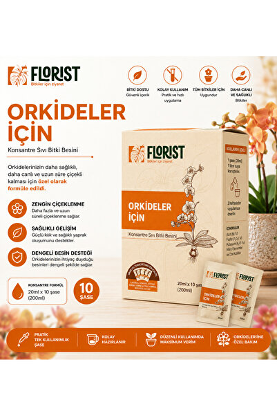 FLORİST Orkideler İçin Bitki Besini ,(200 ml)