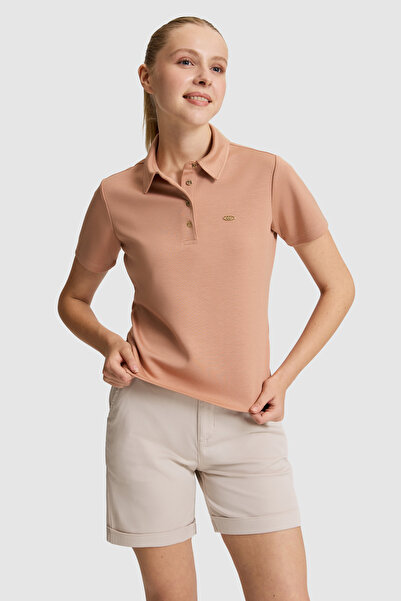 U.S. Polo Assn. Kadın Pudra Polo Yaka Tişört 50322026-VR042
