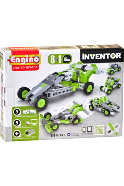Engino Jucărie de construcție din plastic Inventor 8 în 1 Modele de mașini pe...