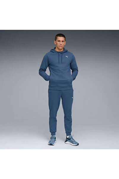 Puma TAD ESS French Terry Hoodie Mavi Erkek Sweatshirt