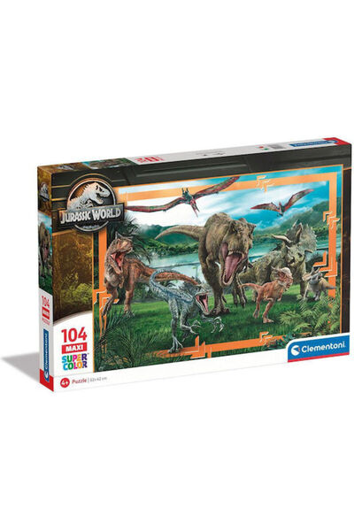 CLEMENTONI Puzzle pentru copii Supercolor - Jurassic World pentru 4+ ani 104 ...
